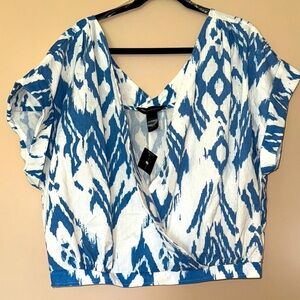 ✨NWT Ashley Stewart Linen Blend Top